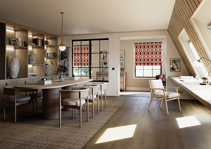 Kasian, Red - Roman Blind - Image 7